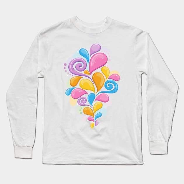 Abstract splash Long Sleeve T-Shirt by Relaxing Positive Vibe